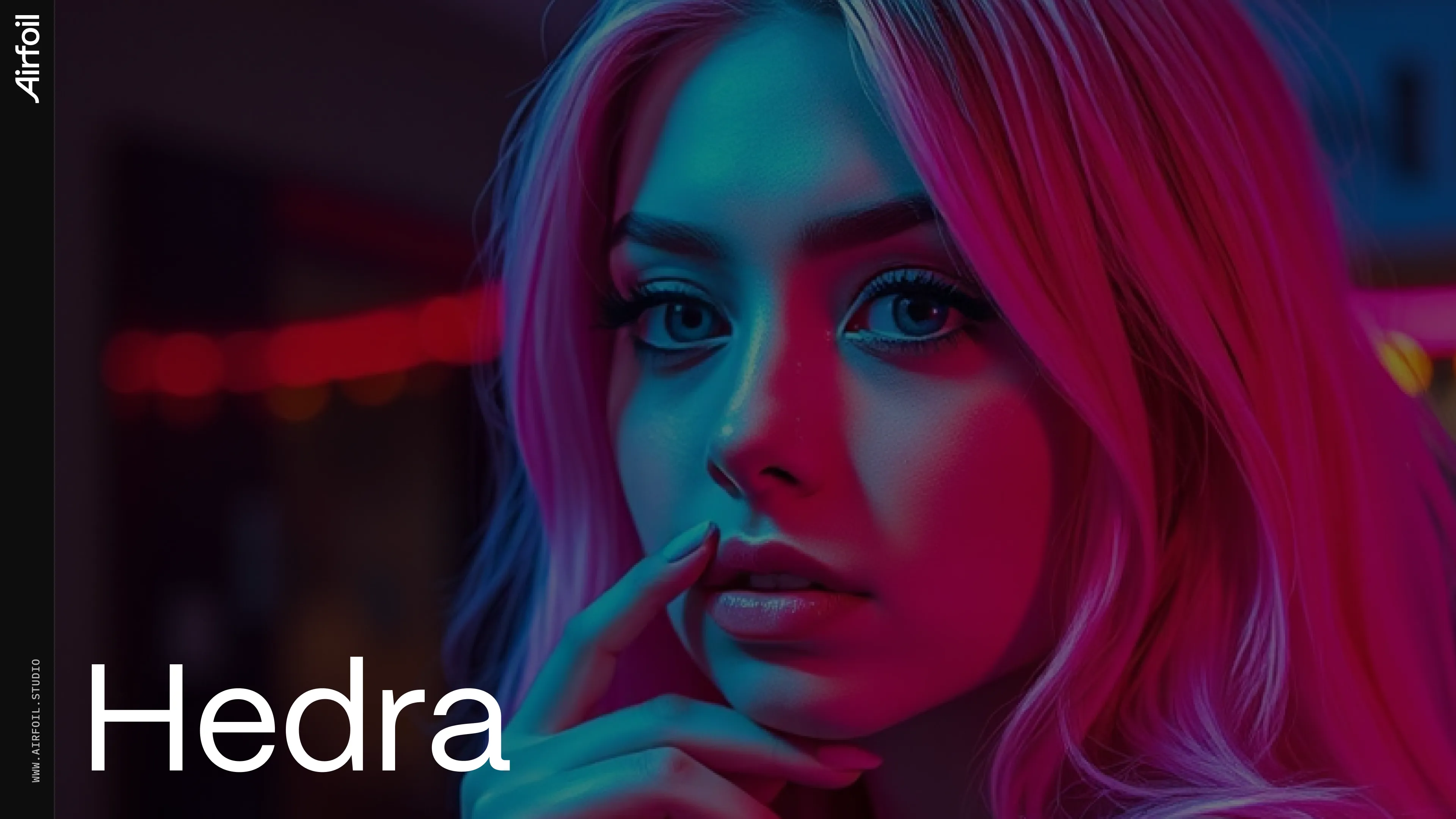 Hedra title slide with brand logo on dark background.