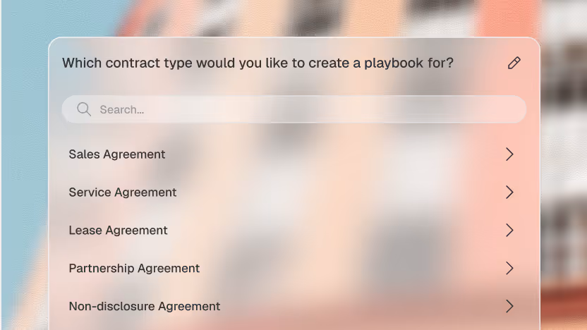 Contract Playbook Creation of all Contract Types