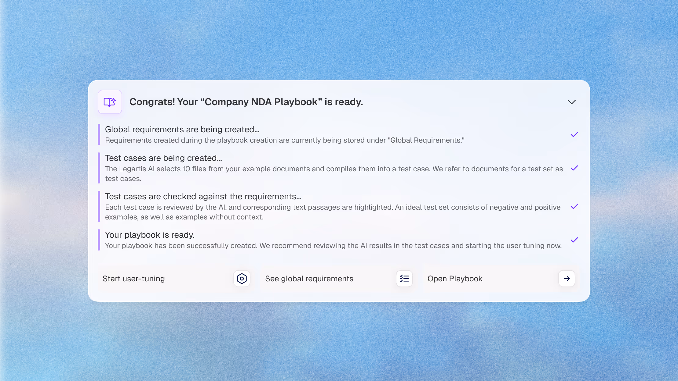 Create and Save a contract playbook