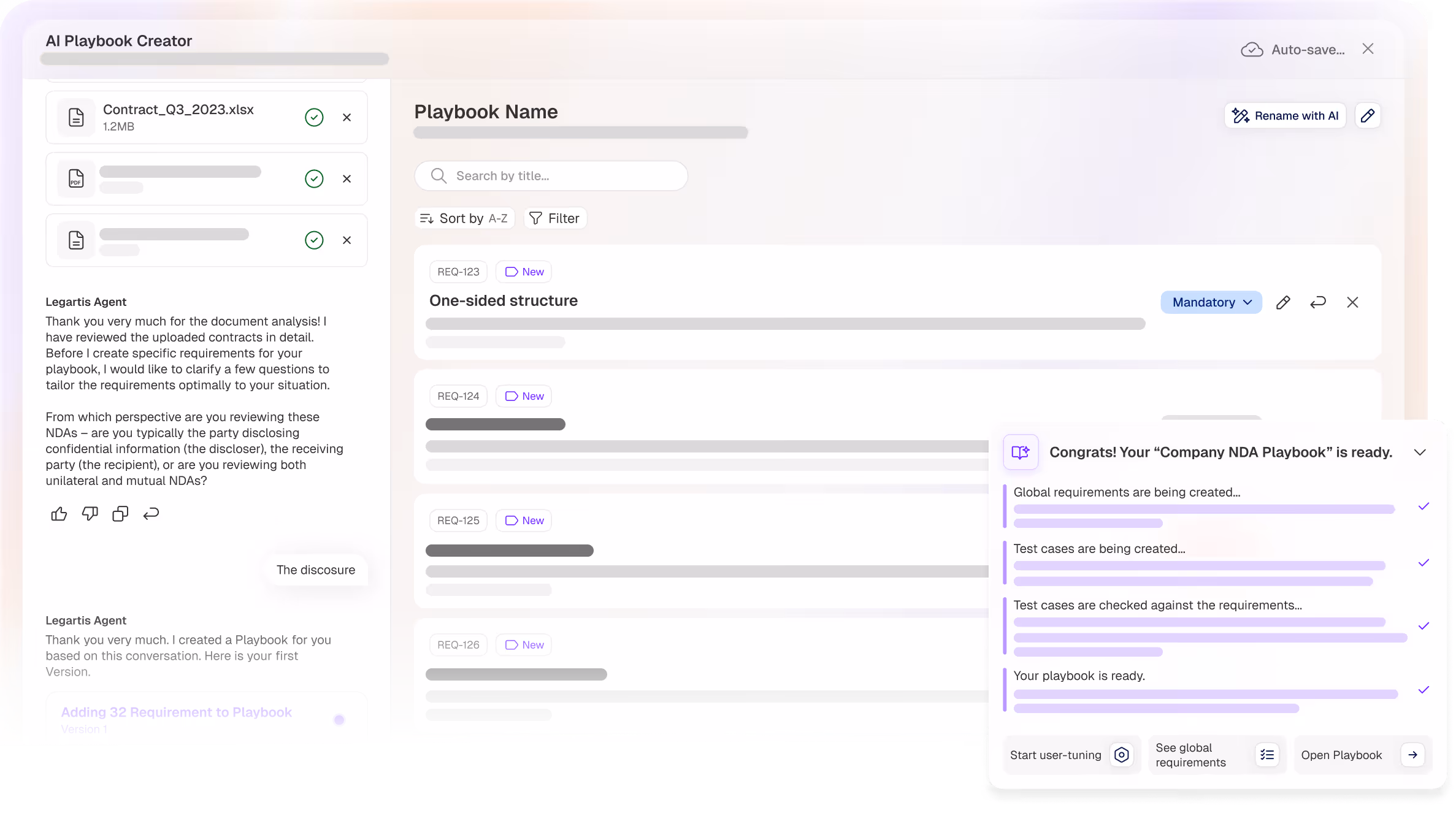 Automatic AI Contract Playbooks