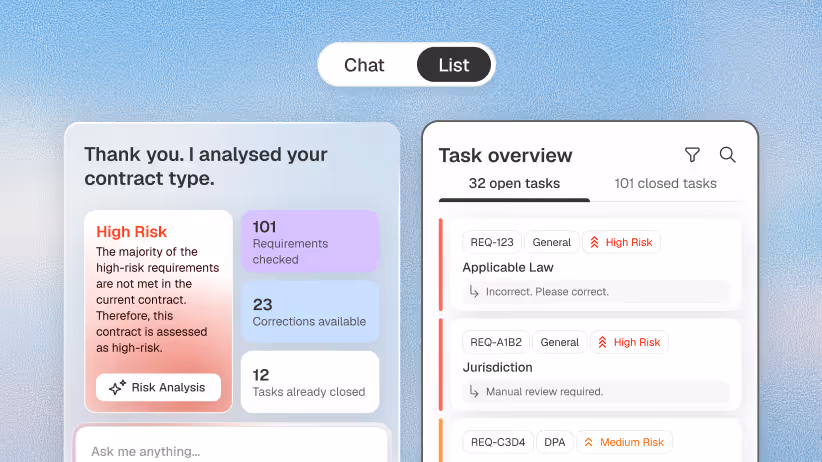  Agent chat with NDA analysis and risk highlights - EN