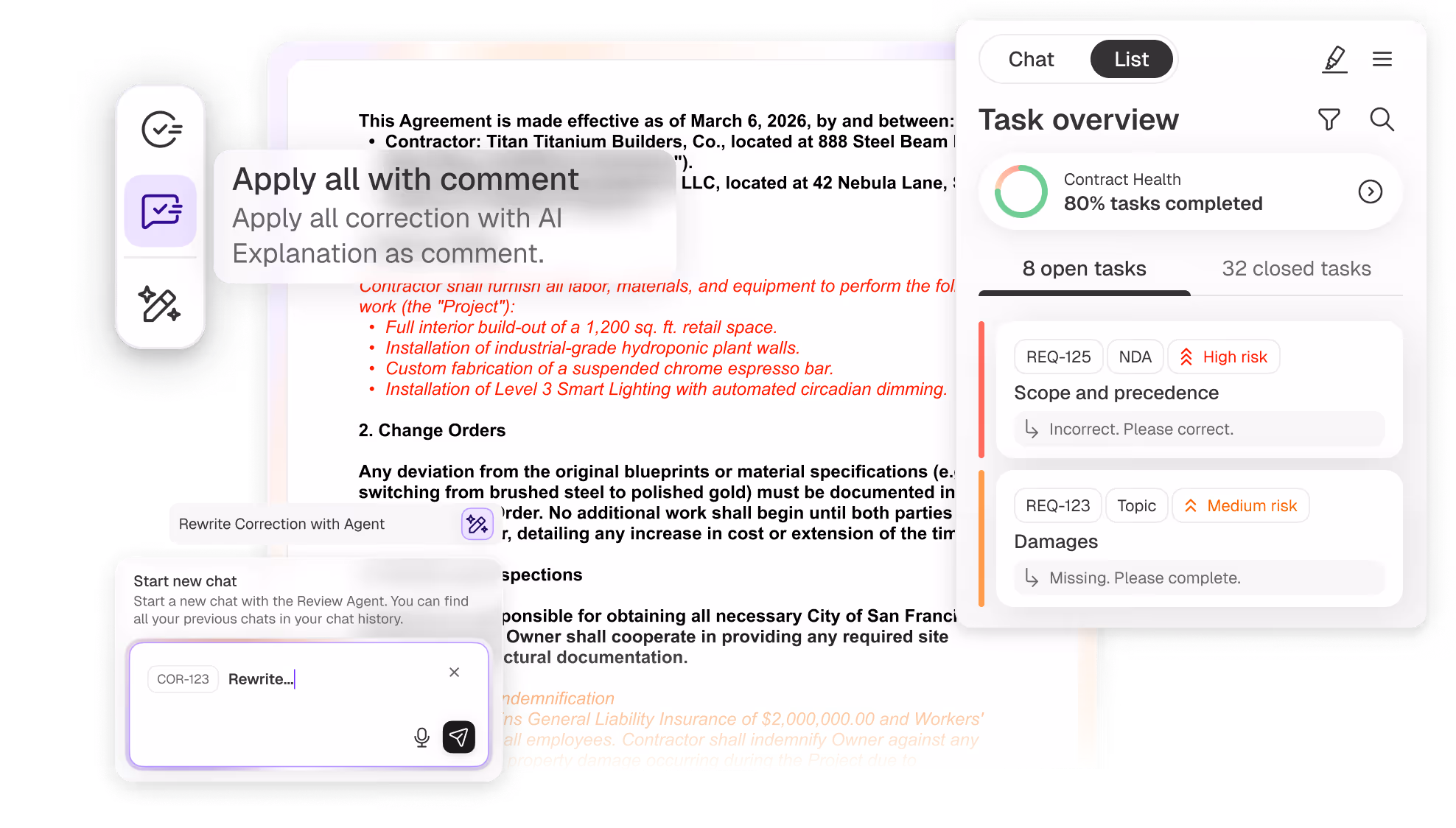 Legal AI for Construction Teams