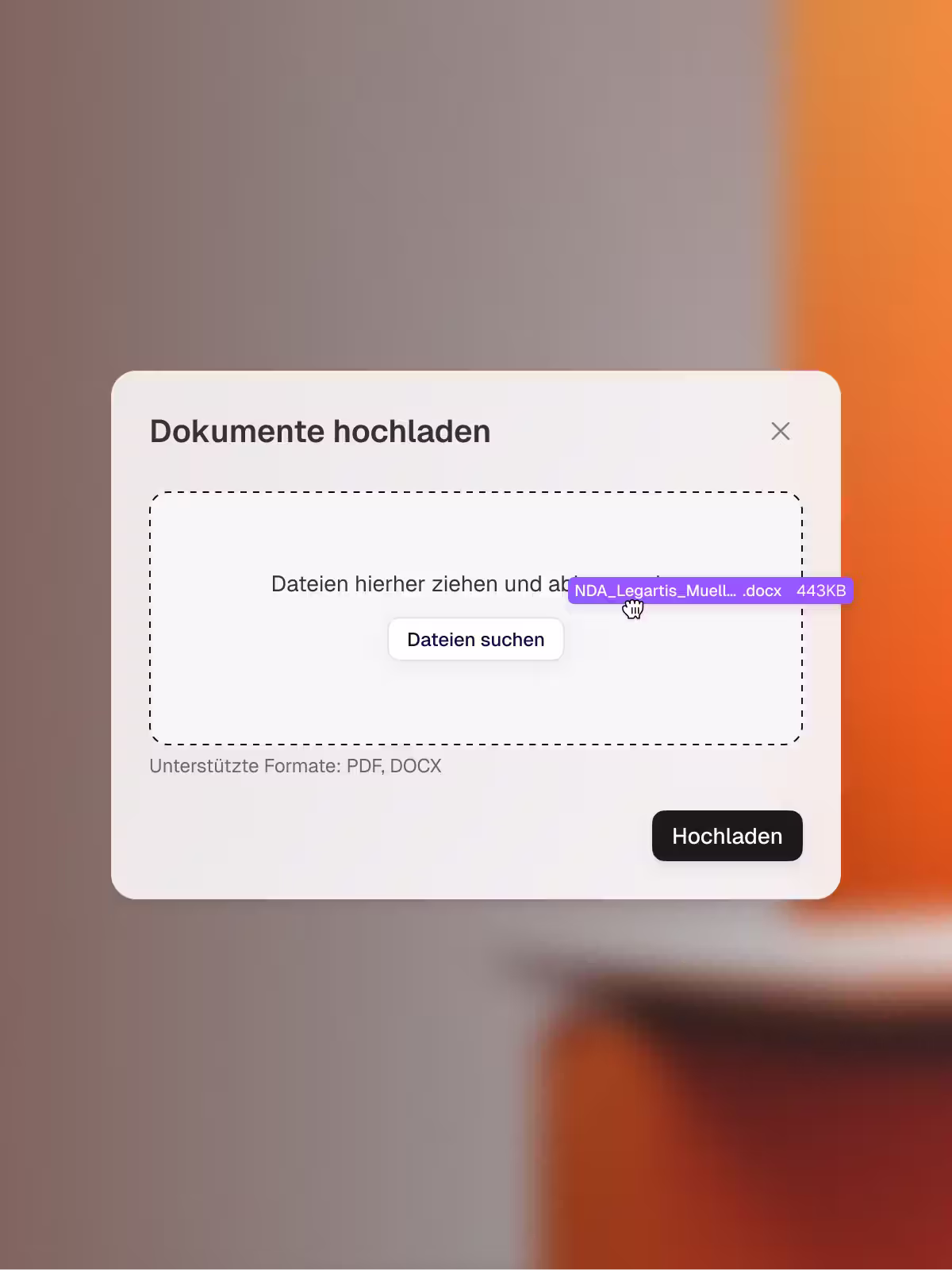 Dokument hochladen