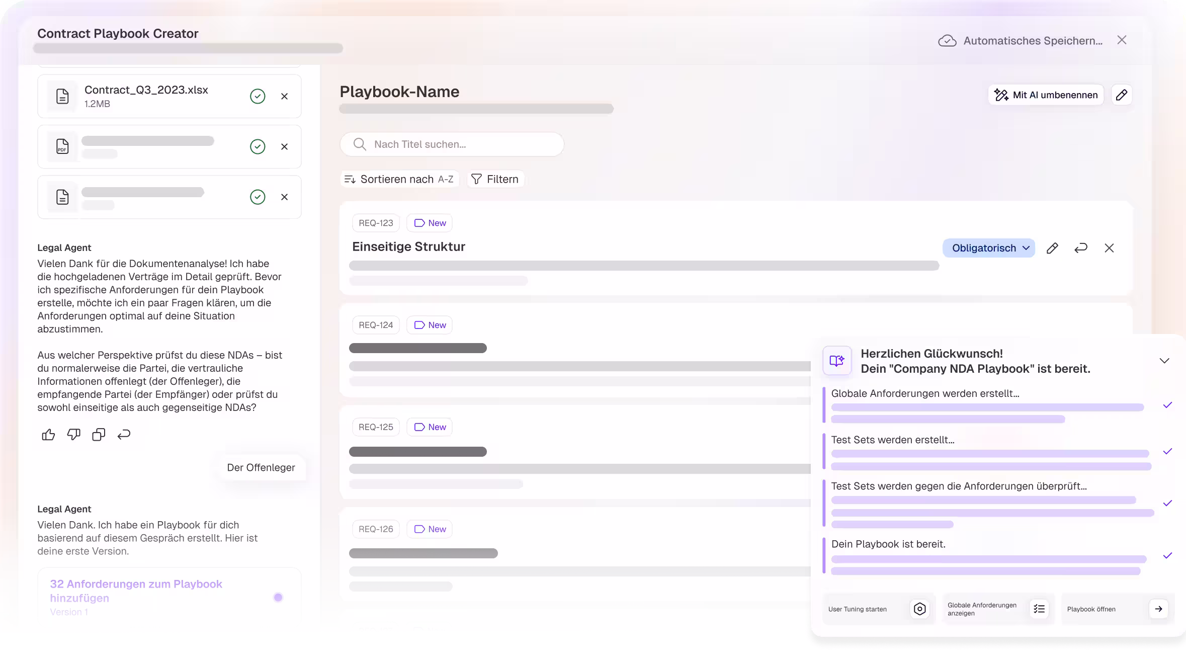 Automatic AI Contract Playbooks