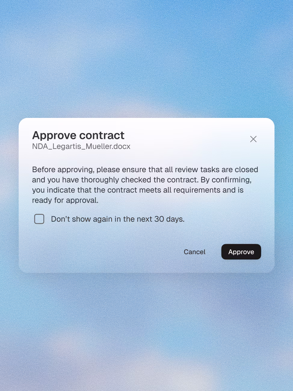 Drafts contracts in minutes 