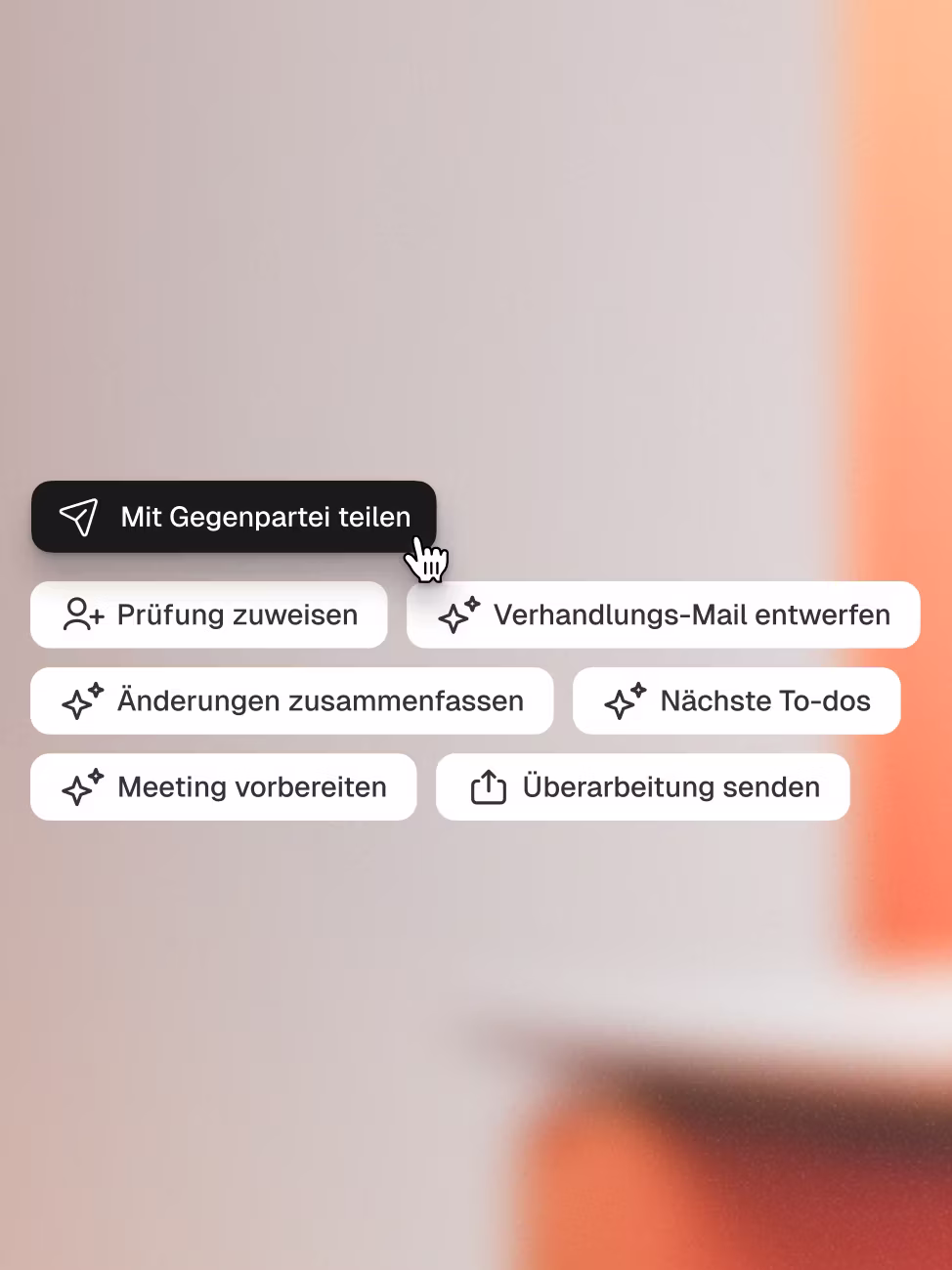 Verhandlung an einem Ort