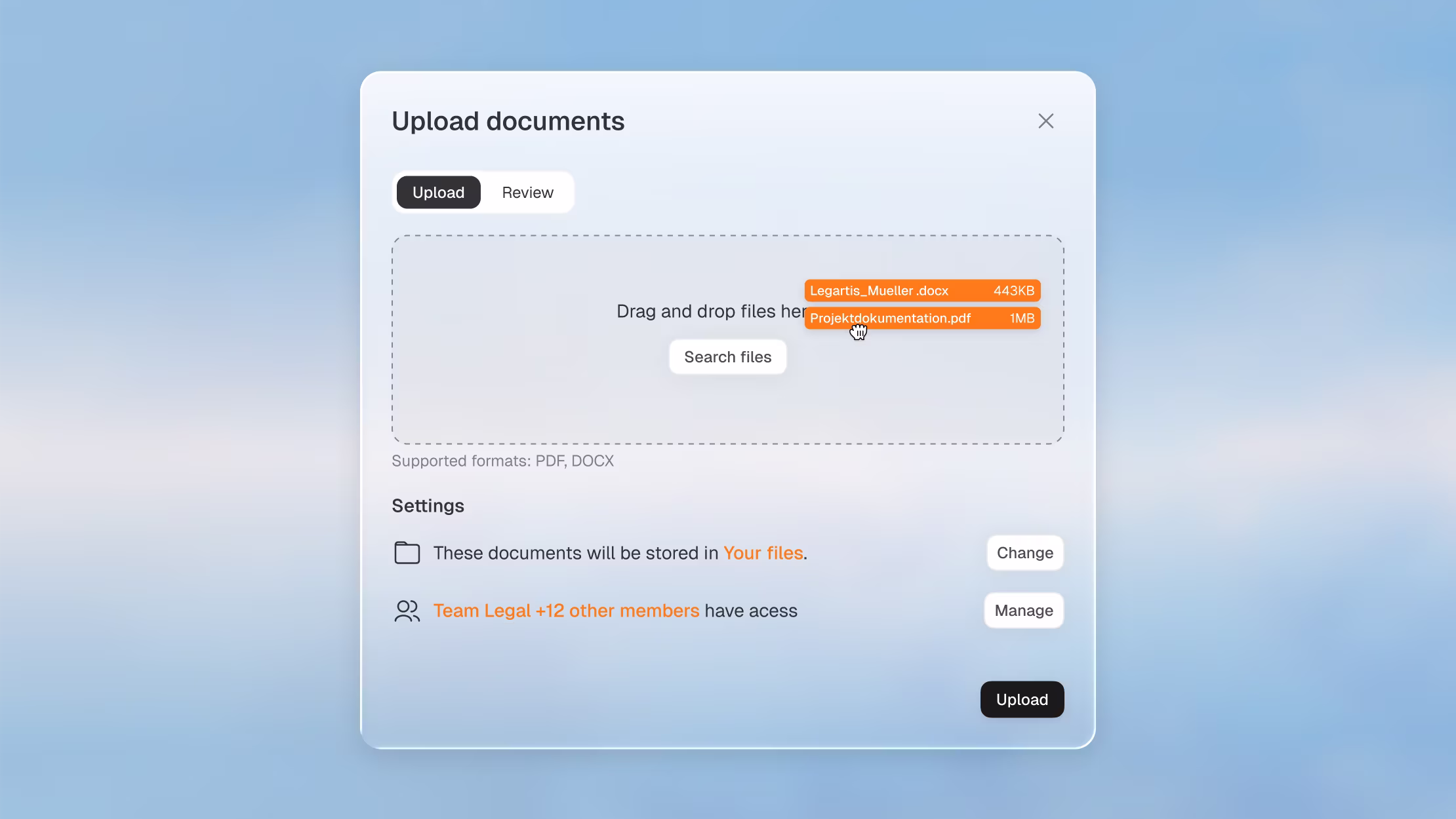 Upload Contracts