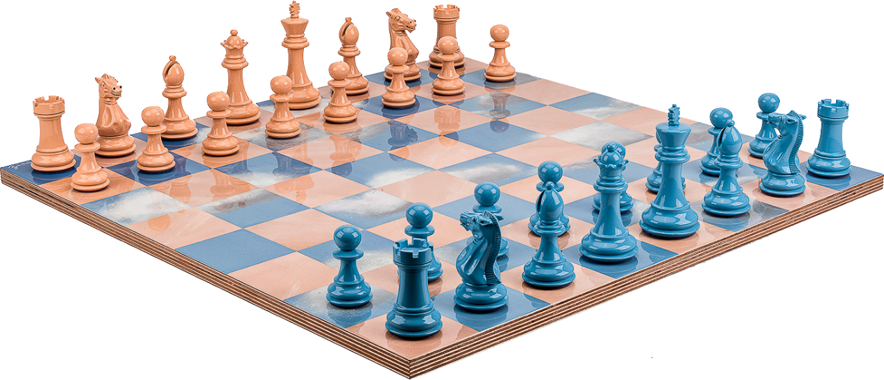 Clouds & Marble Chess Set by Zizi Donohoe