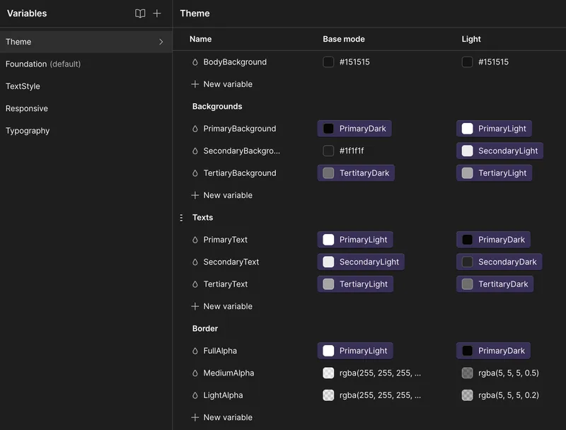 Theme webflow variables