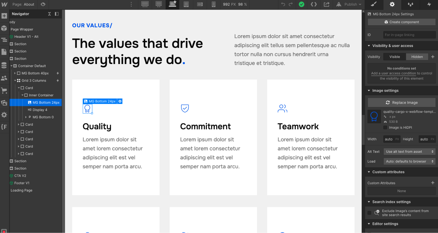 Icons And Graphics - Cargo X Webflow Template