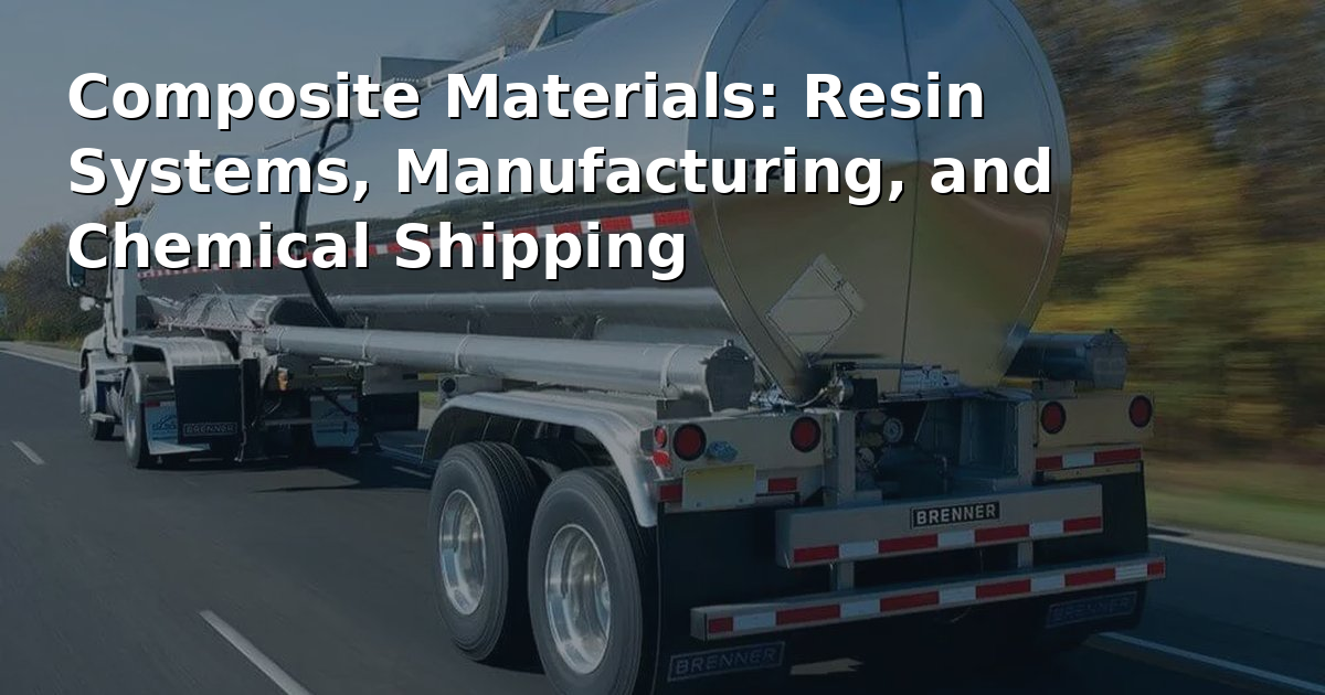 Composite Materials: Resin Systems, Manufacturing, and Chemical Shipping