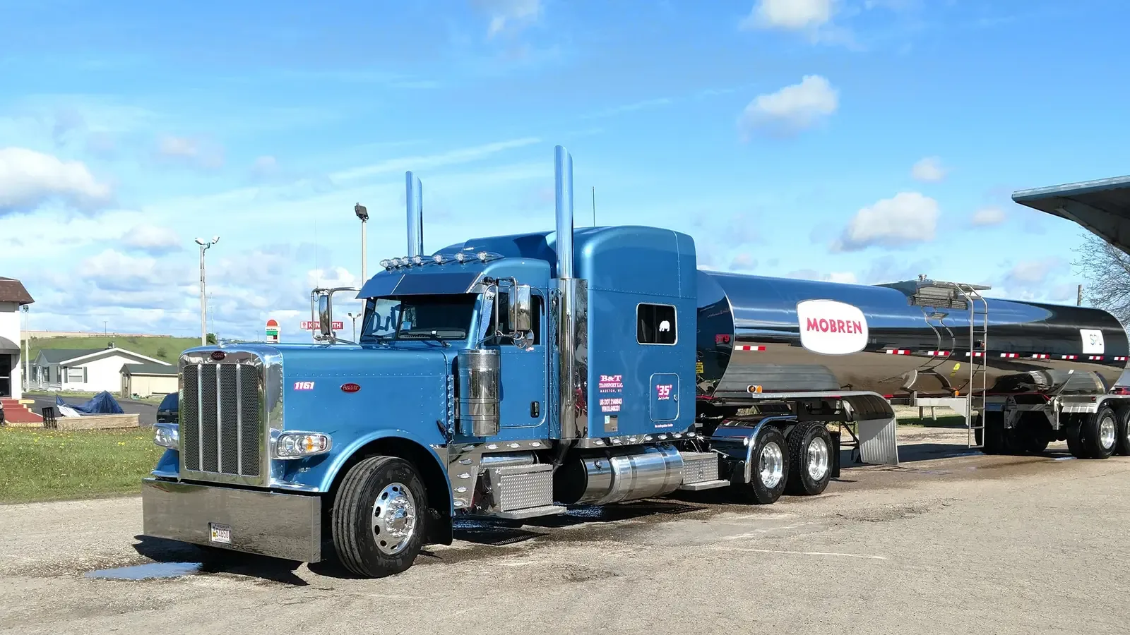 Rubber lined tanker trailer for Sulphuric Acid