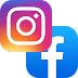 Overlapping Instagram and Facebook app icons together.