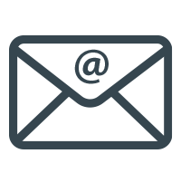Envelope icon with an at symbol representing email communication.