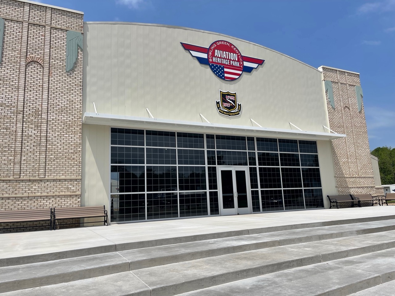 Aviation Park Overhead Metal Entrance Cover