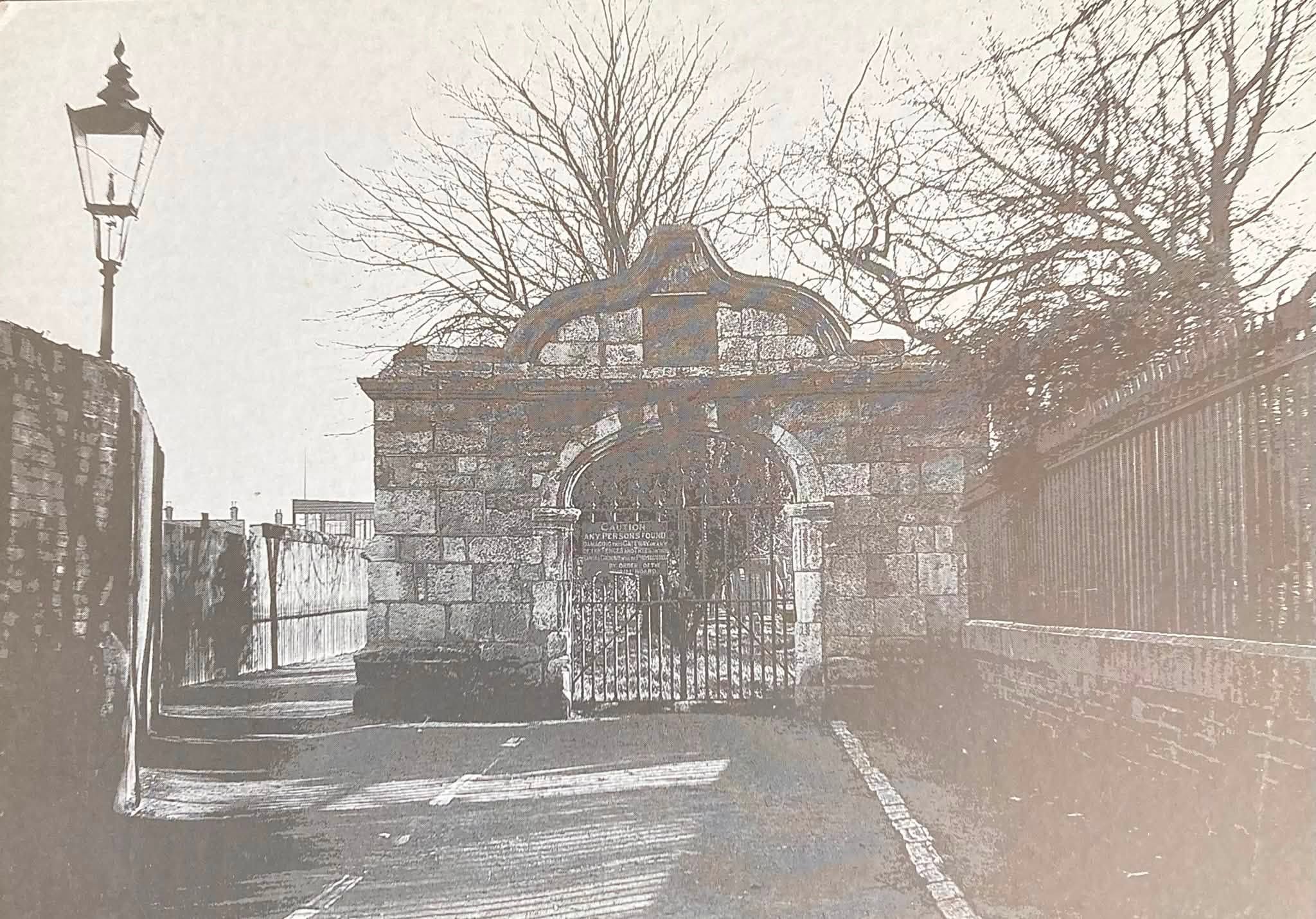 A rare view of Church Litten tken in 1906. You can just make out what appears to be the original grandstand in Newport's football ground.