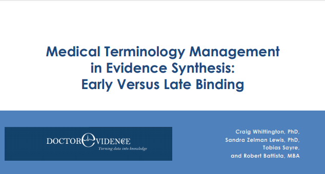 Medical Terminology Management in Evidence Synthesis