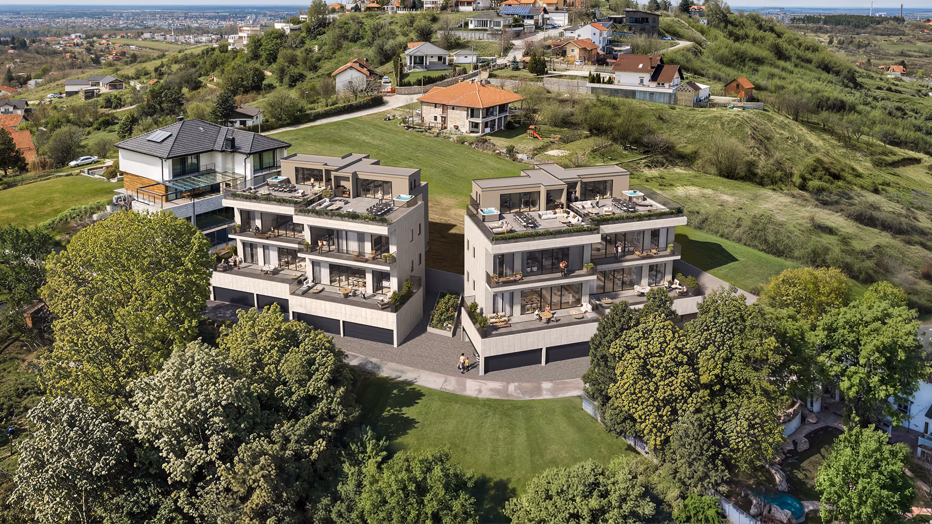 Čardak Residence architectural setting in Sremska Kamenica