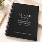 Business Record Keeping Journal on a salon counter