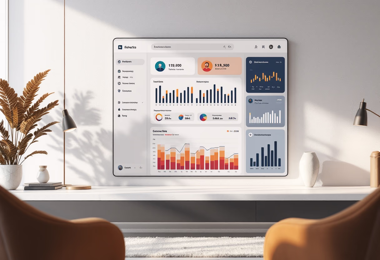 image of analytics dashboard interface (for an erp company)