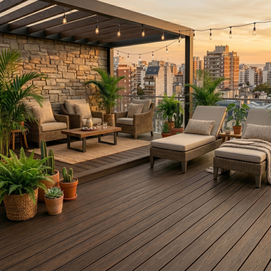 Deck WPC Coextruído Bicolor 