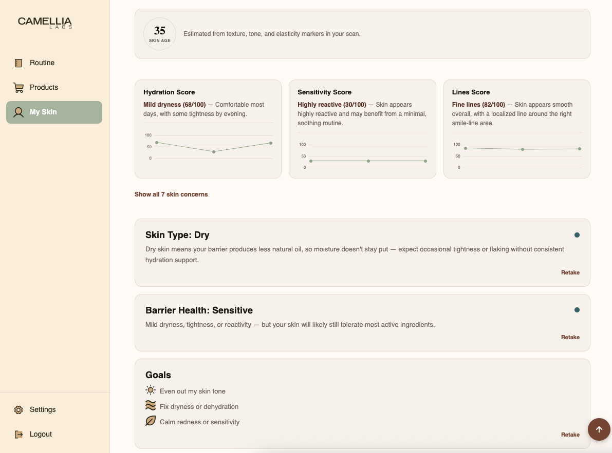 Dashboard mockup