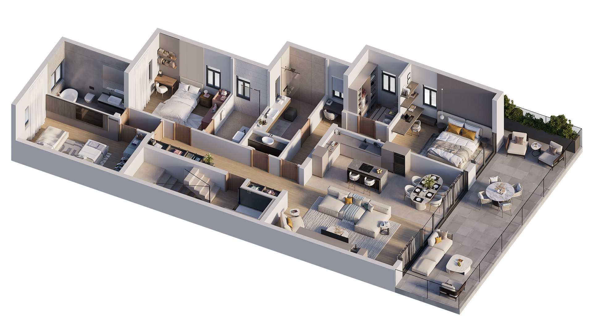 Floor plan of Residence C1 at Čardak Residence