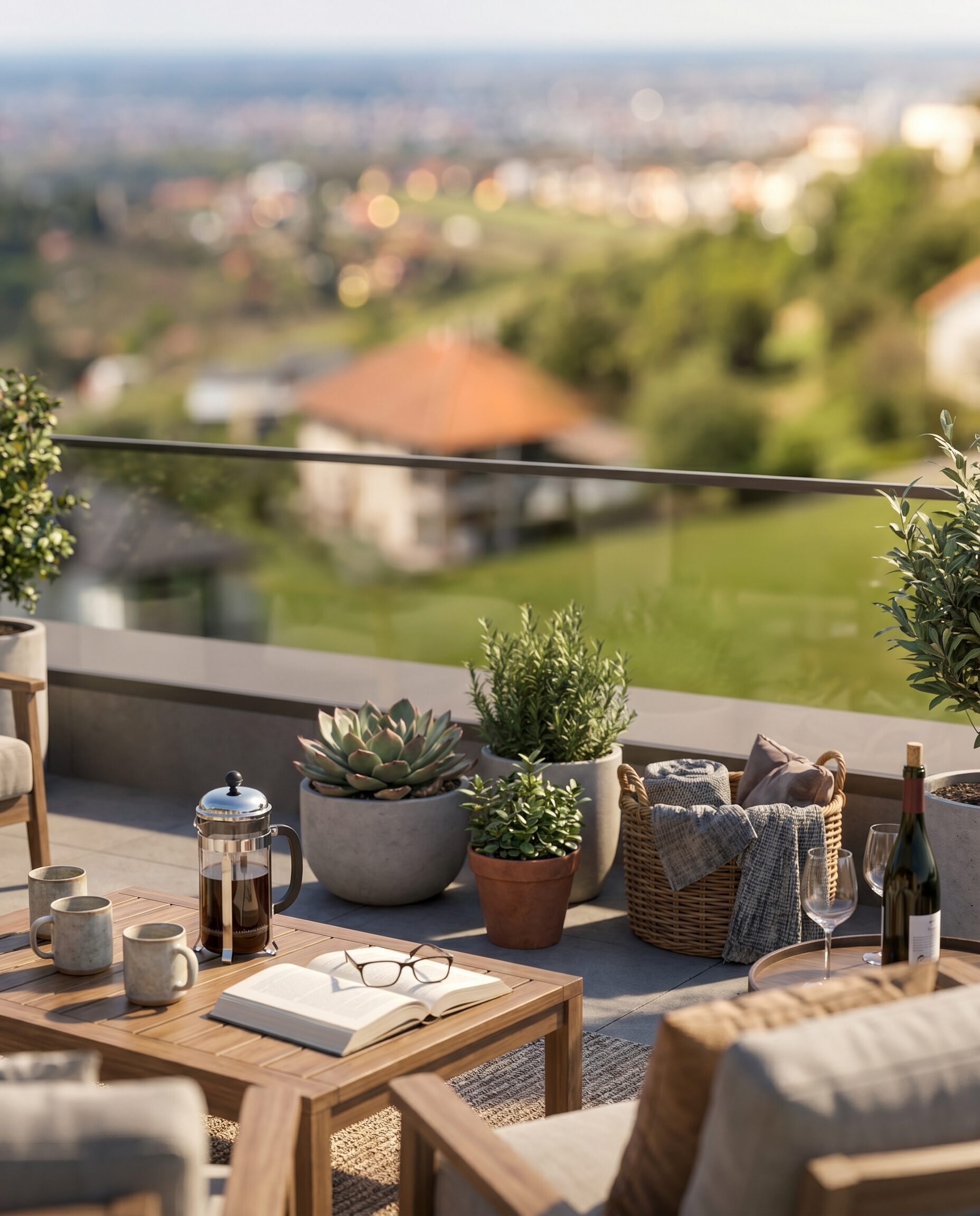 Private rooftop terrace of Residence B2