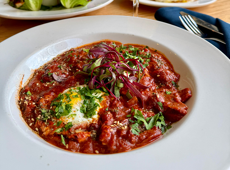 a plate of Lebanese shakshuka