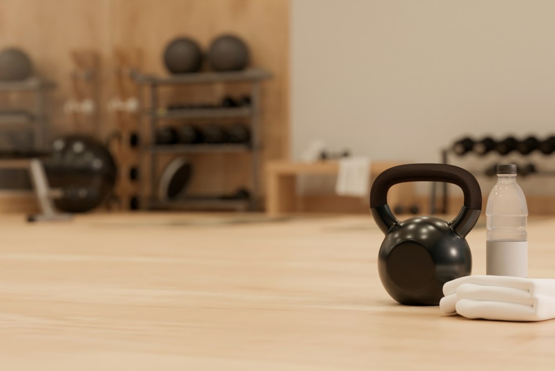 Kettle bell stock image