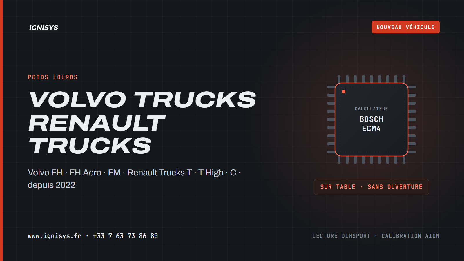Poids lourds Volvo et Renault Trucks : le calculateur Bosch ECM4 pris en charge