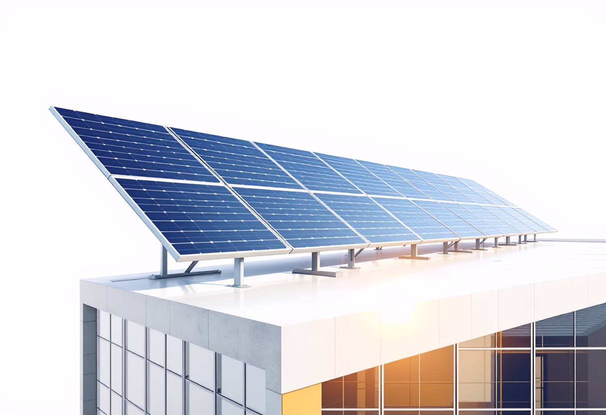 image of commercial solar installations