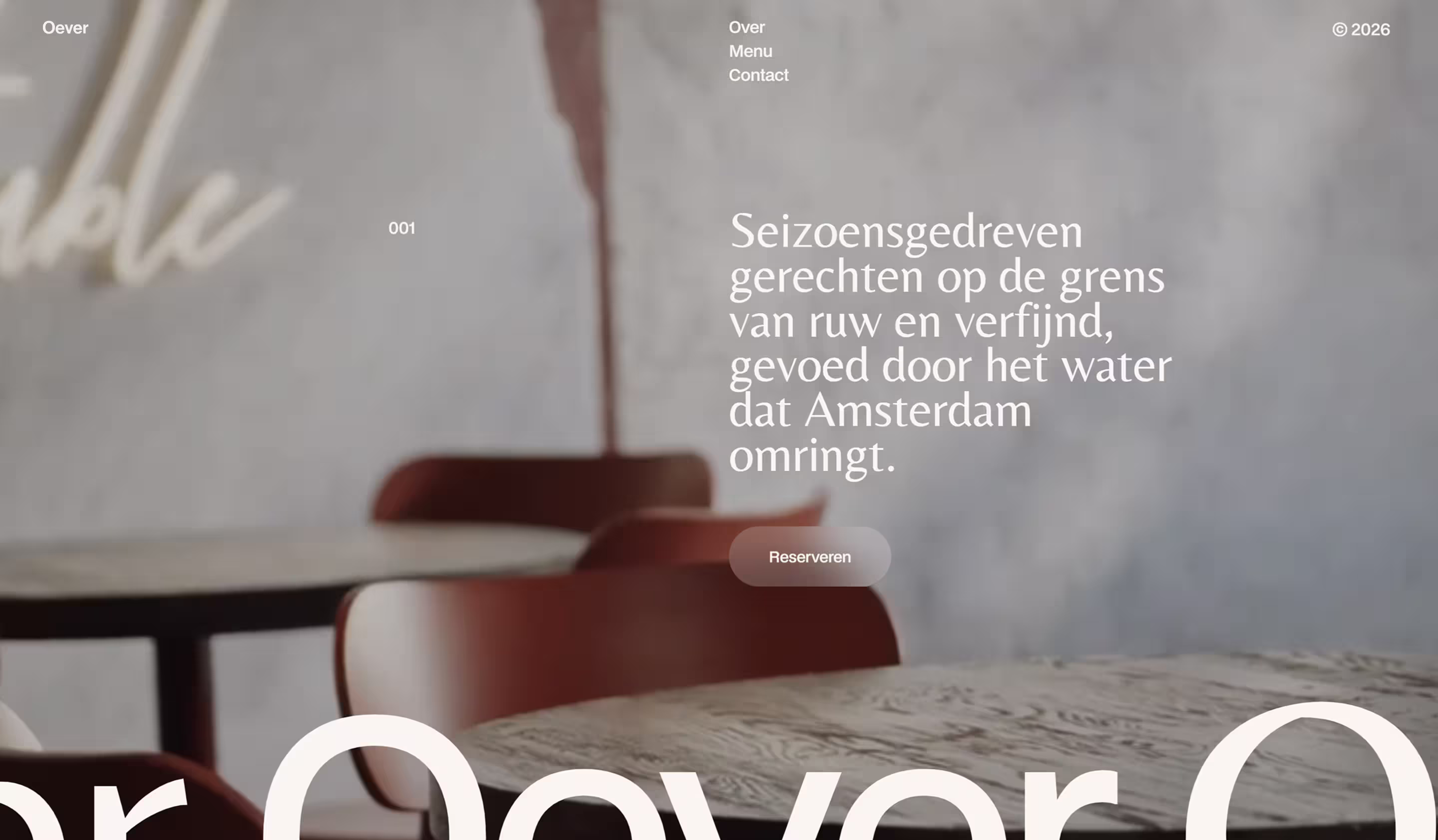 Een restaurant in Amsterdam met een keuken om trots op te zijn. De website was dat nog niet.