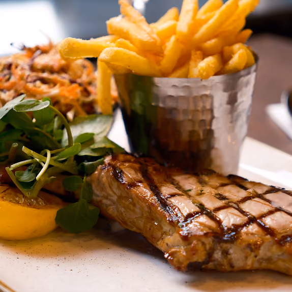 Steak and chips at The Fat Badger, Harrogate
