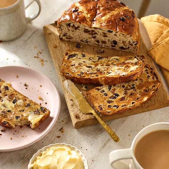 Fruit loaf and tea at Bettys Café Tea Rooms, Harrogate