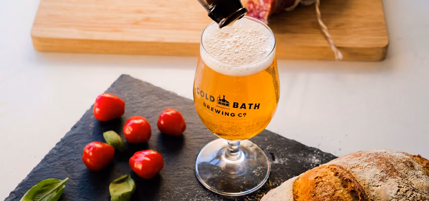 Pint of beer at Cold Bath Brewing Co, Harrogate