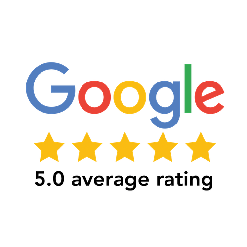 5.0 average rating on Google