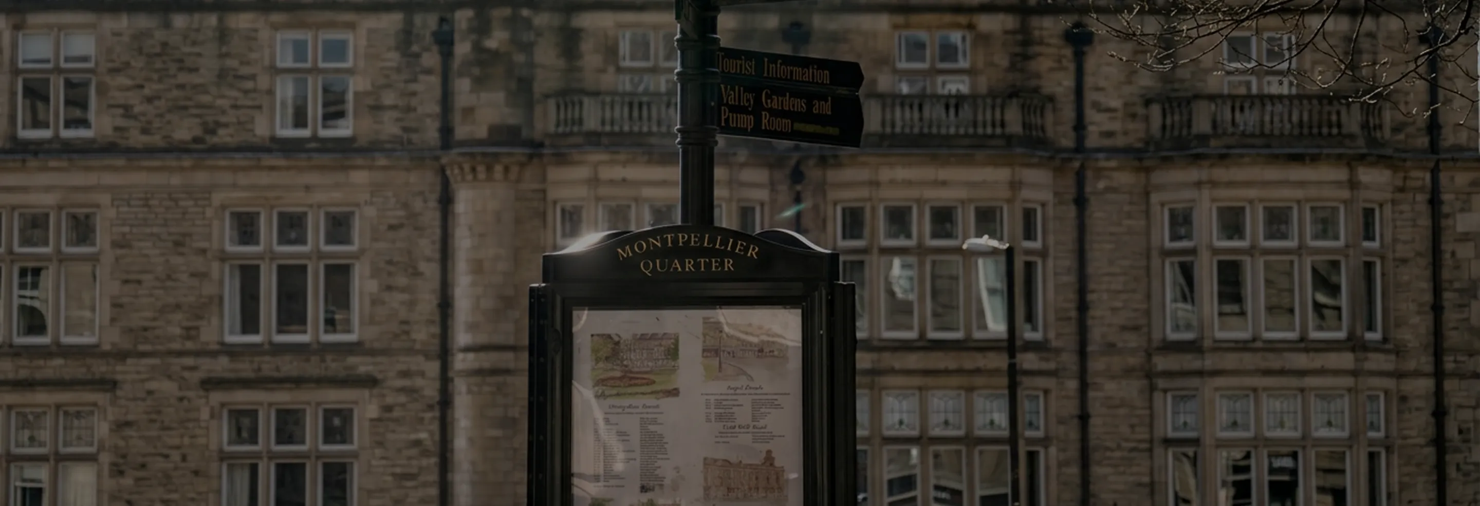 Montpellier Quarter sign in Harrogate