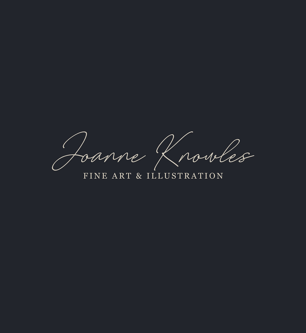 Artist signature logo on a dark background