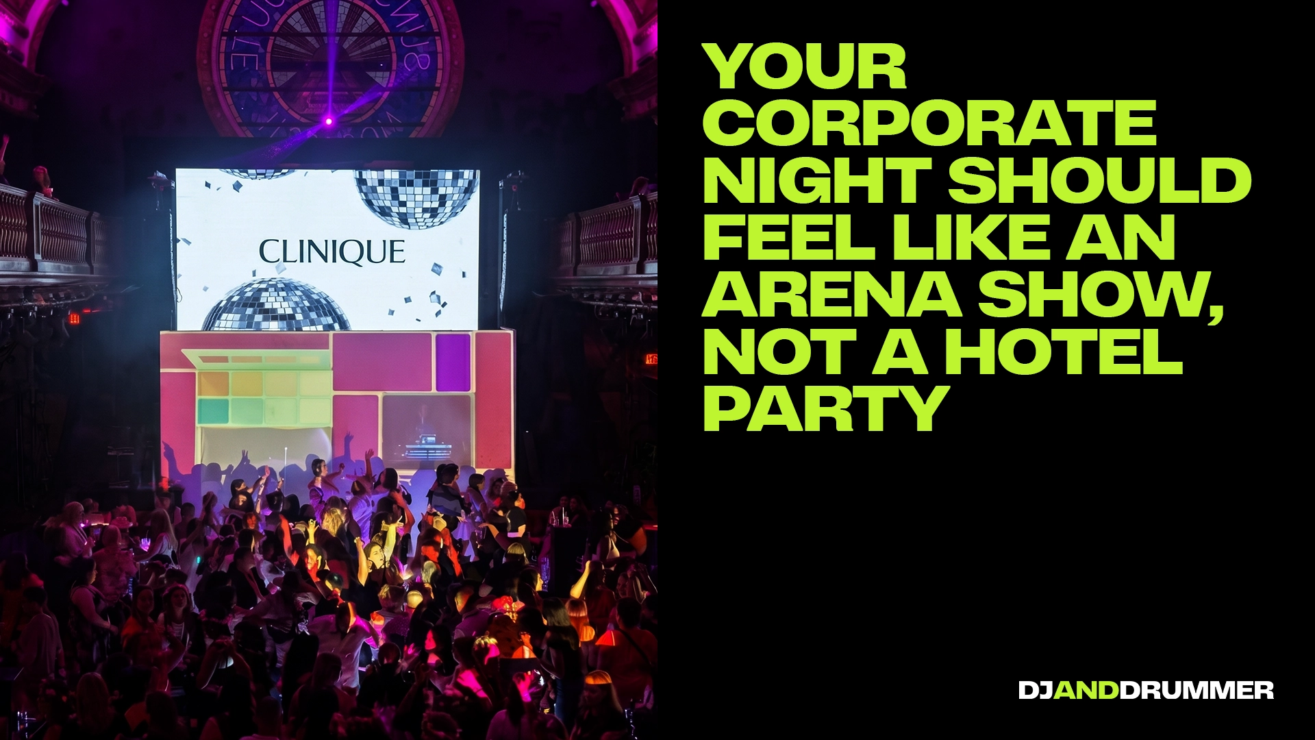 Your Corporate Night Should Feel Like an Arena Show, Not a Hotel Party