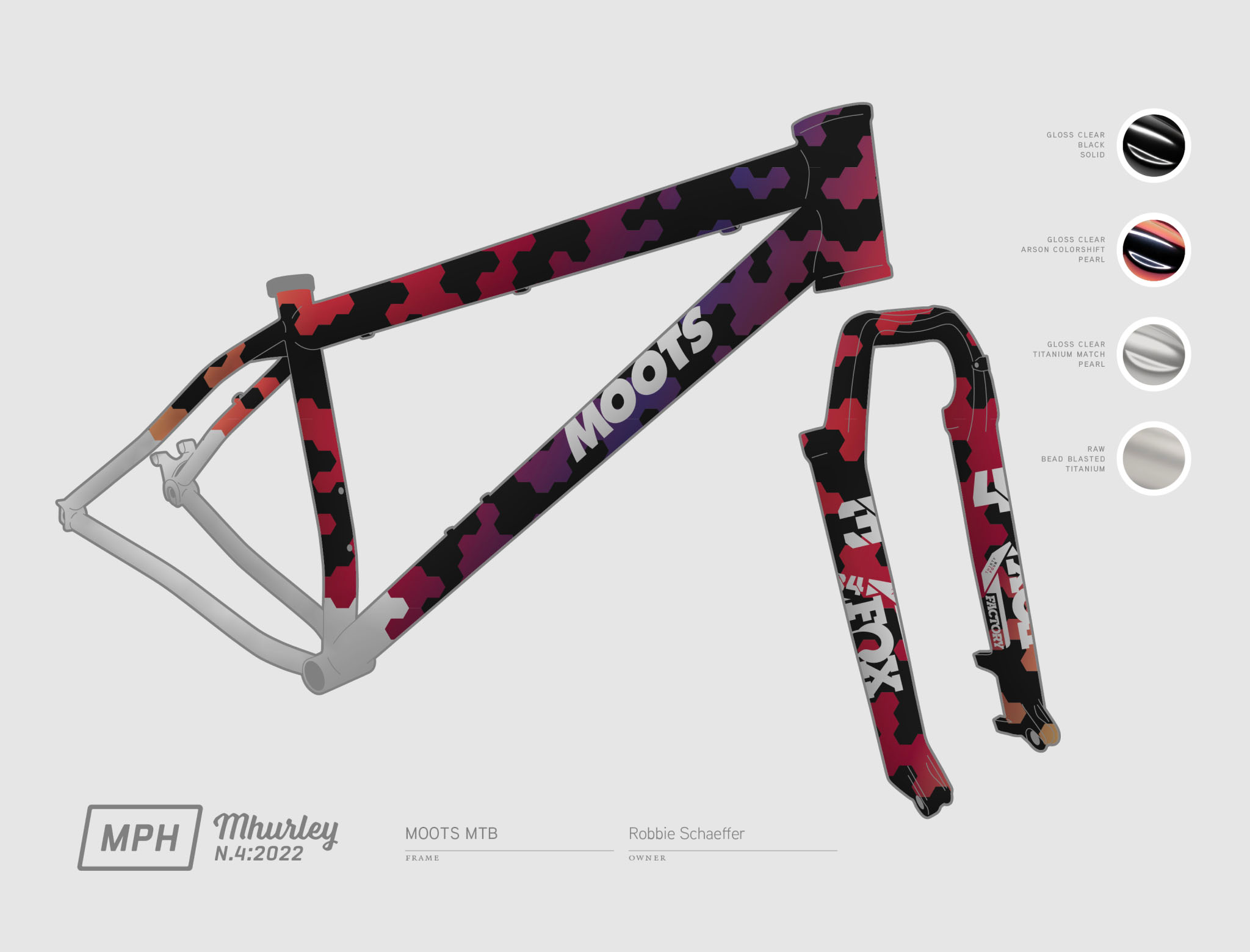 2022 N6 Moots MTB Design Rendering