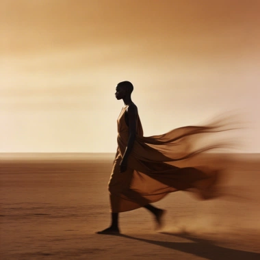 A blue tone half face portrait person