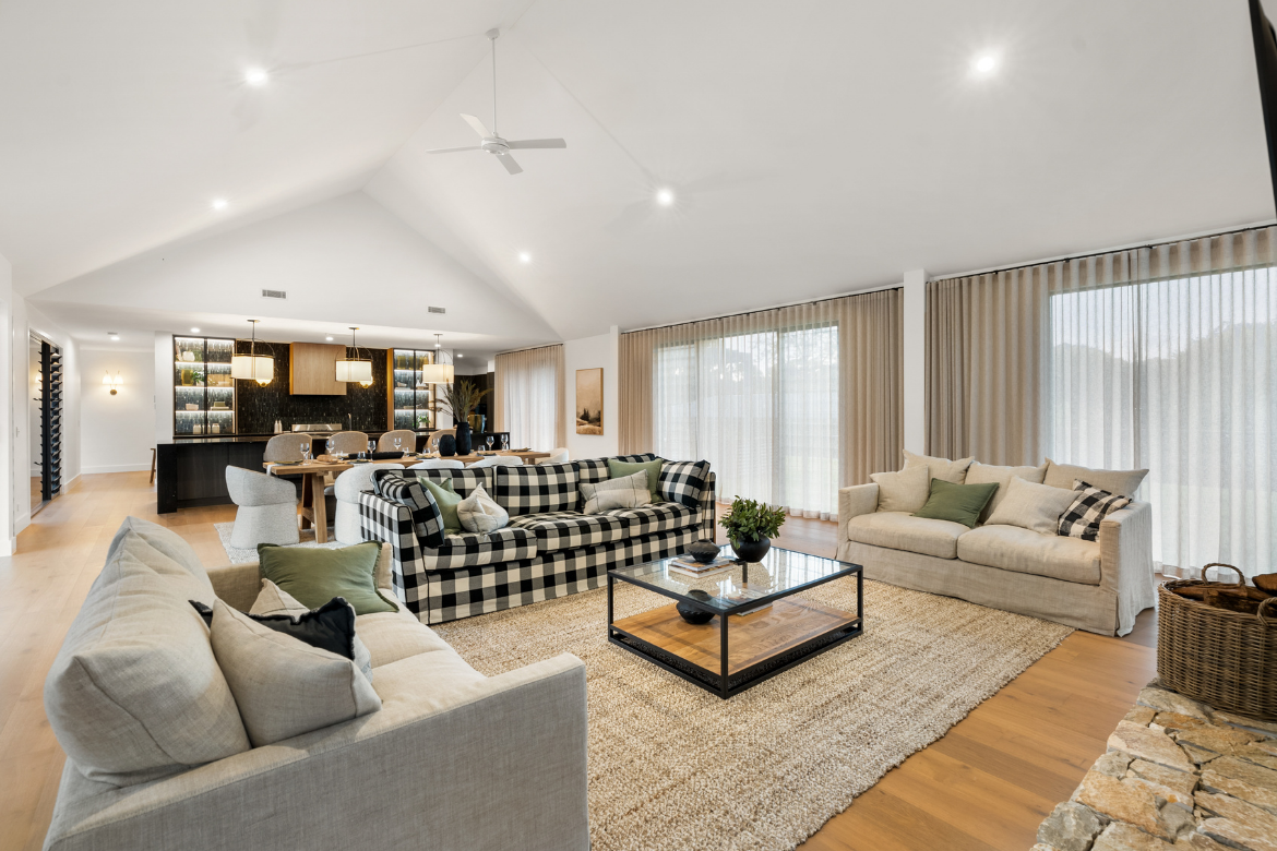 Open-plan spaces made for entertaining, relaxing and everything in between.