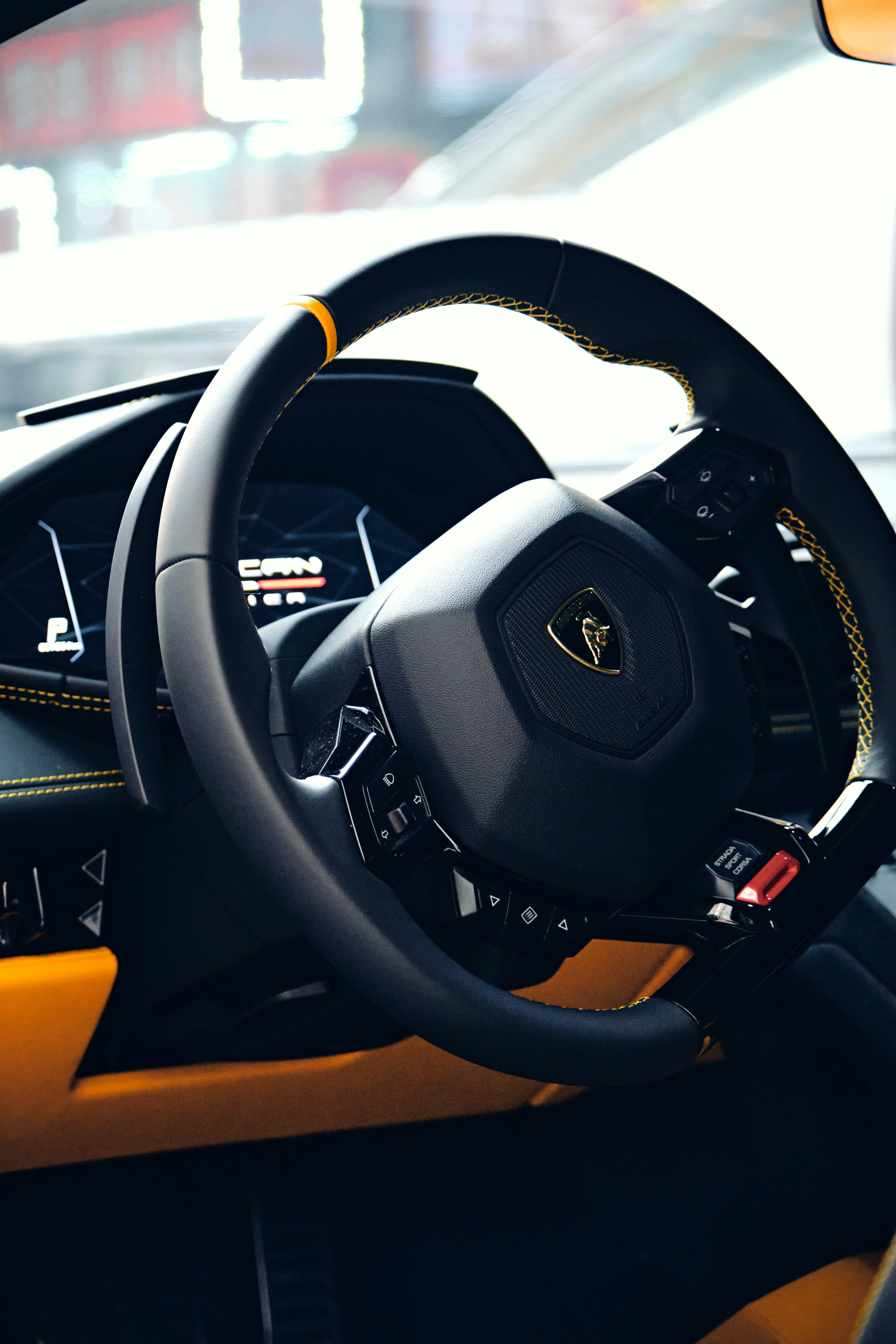 Exotic sports car on the road in Orange County California