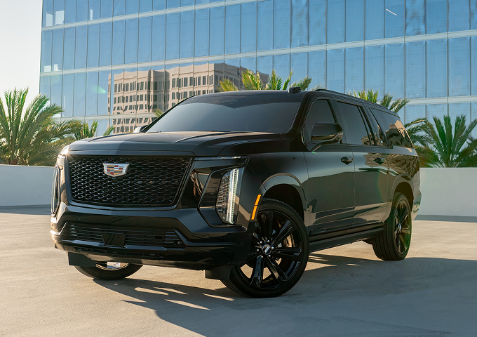 Cadillac Escalade Platinum Sport Black luxury SUV available Irvine