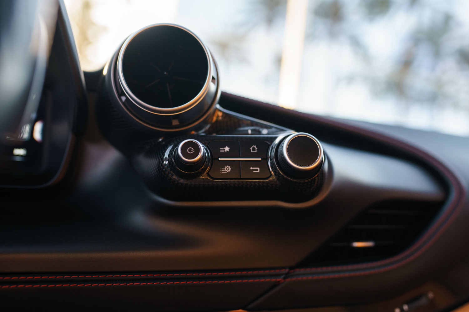 Ferrari F8 Tributo Red rear quarter view Los Angeles