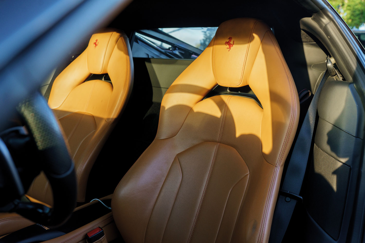 Ferrari F8 Tributo Red close-up supercar rental Newport Beach