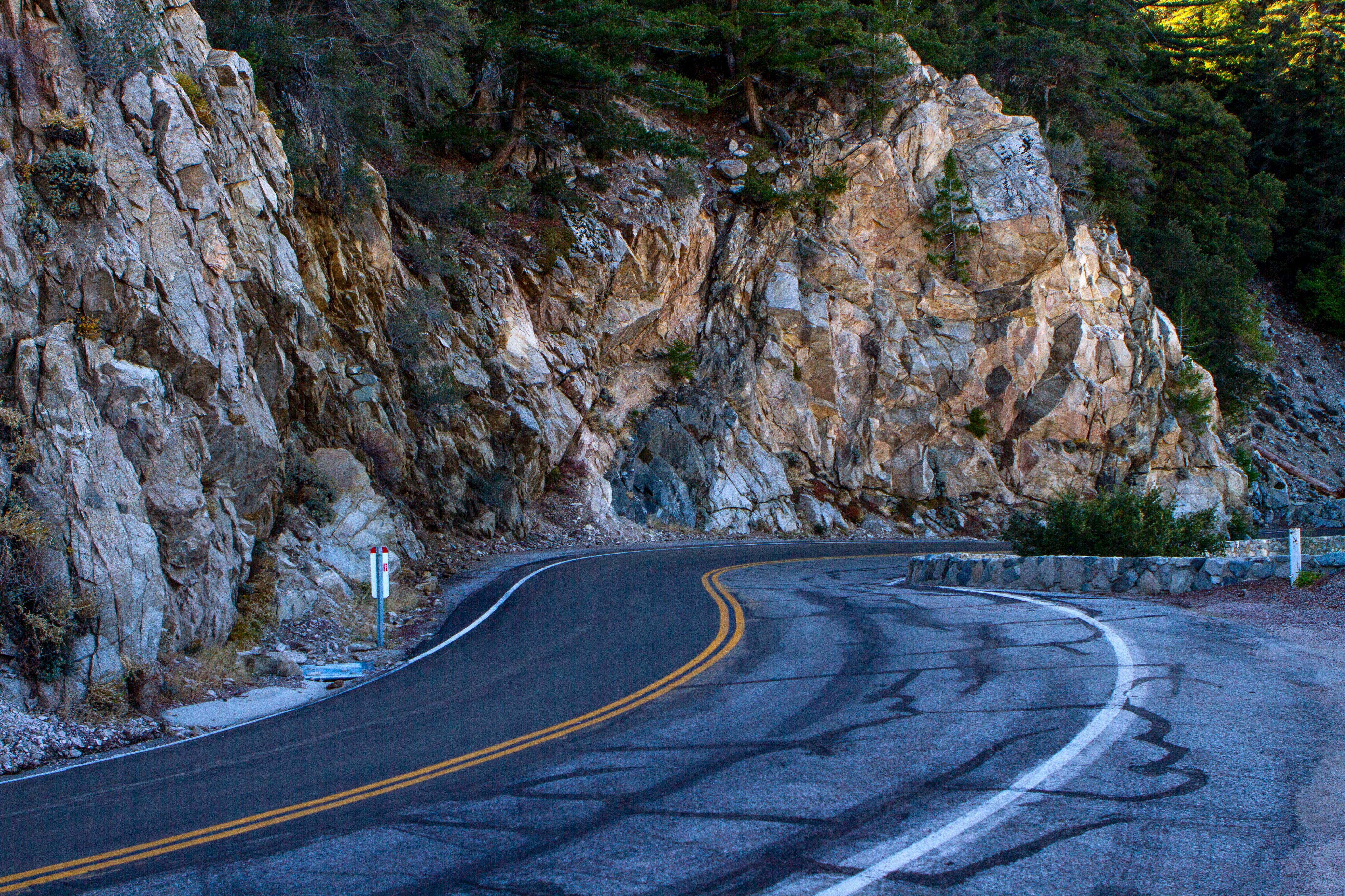 Canyon road in Southern California for exotic car driving