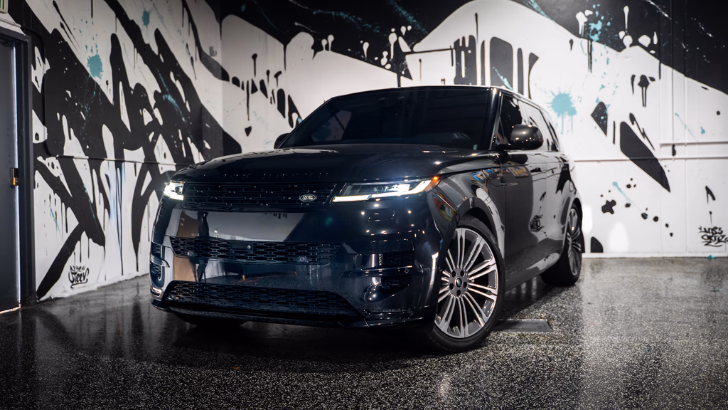 2024 Land Rover Range Rover Sport Black luxury SUV available for rent in San Diego