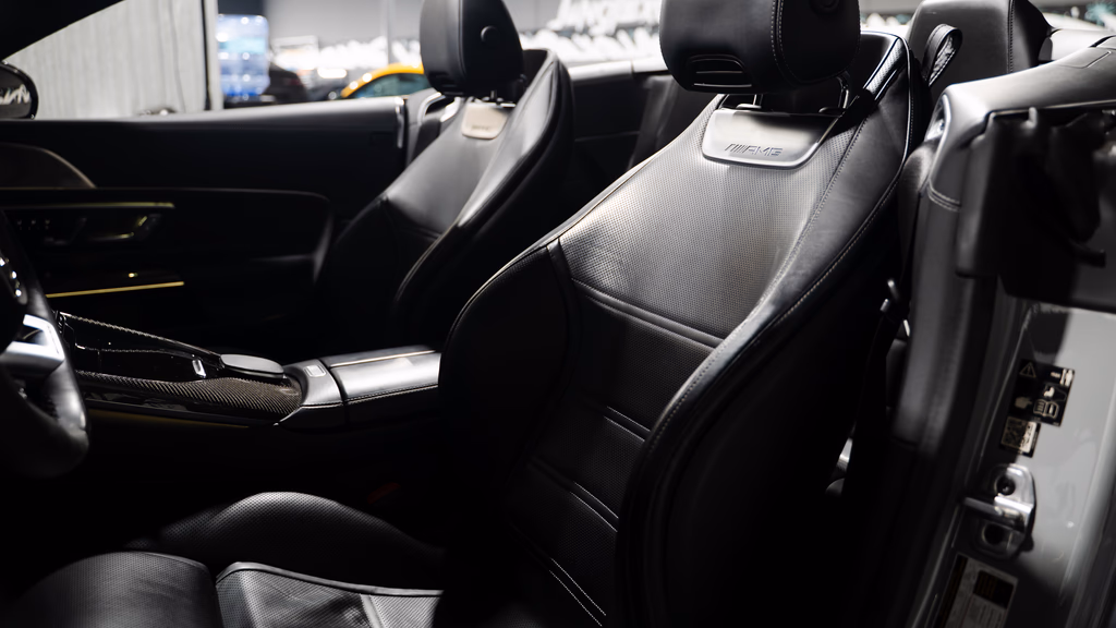 2023 Mercedes-Benz SL63 AMG Nardo Grey rear view exotic car rental